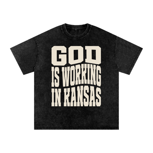 God Is Working in Kansas — Oversized Tee | The Others Only